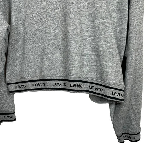 Levi’s Logo Trim Pullover Crewneck in Grey/Black Size XL - Picture 9 of 12
